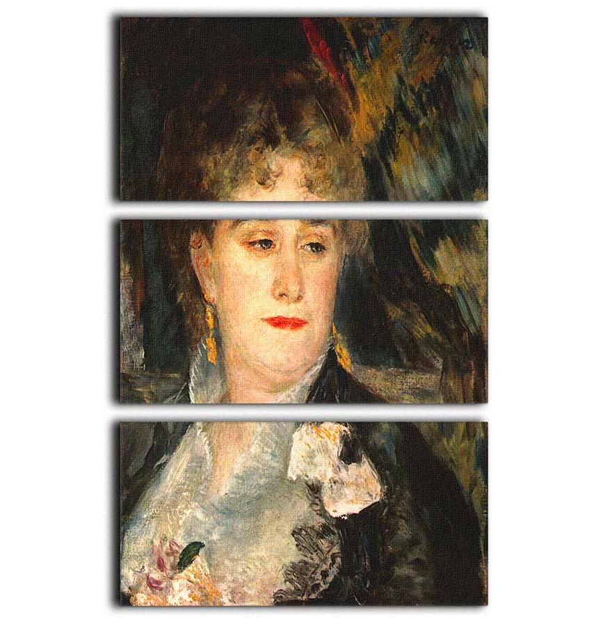 Portraits of Mme Charpentier by Renoir 3 Split Panel Canvas Print - Canvas Art Rocks - 1