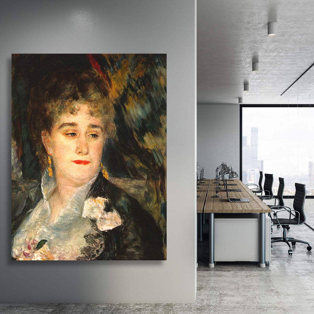 Portraits of Mme Charpentier by Renoir Canvas Print or Poster - Canvas Art Rocks - 3