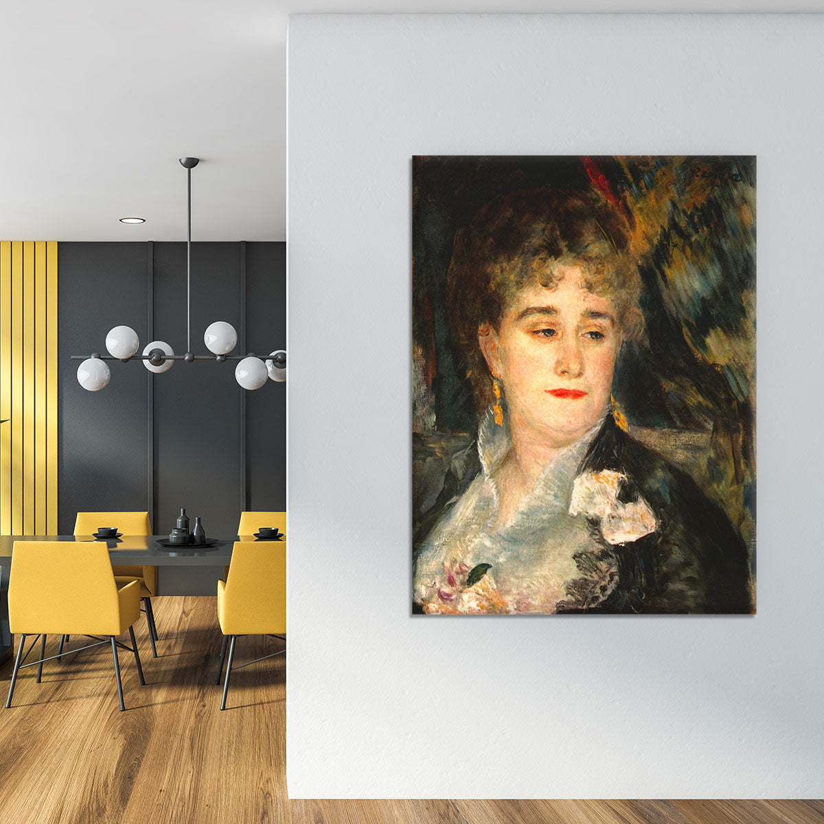 Portraits of Mme Charpentier by Renoir Canvas Print or Poster - Canvas Art Rocks - 4