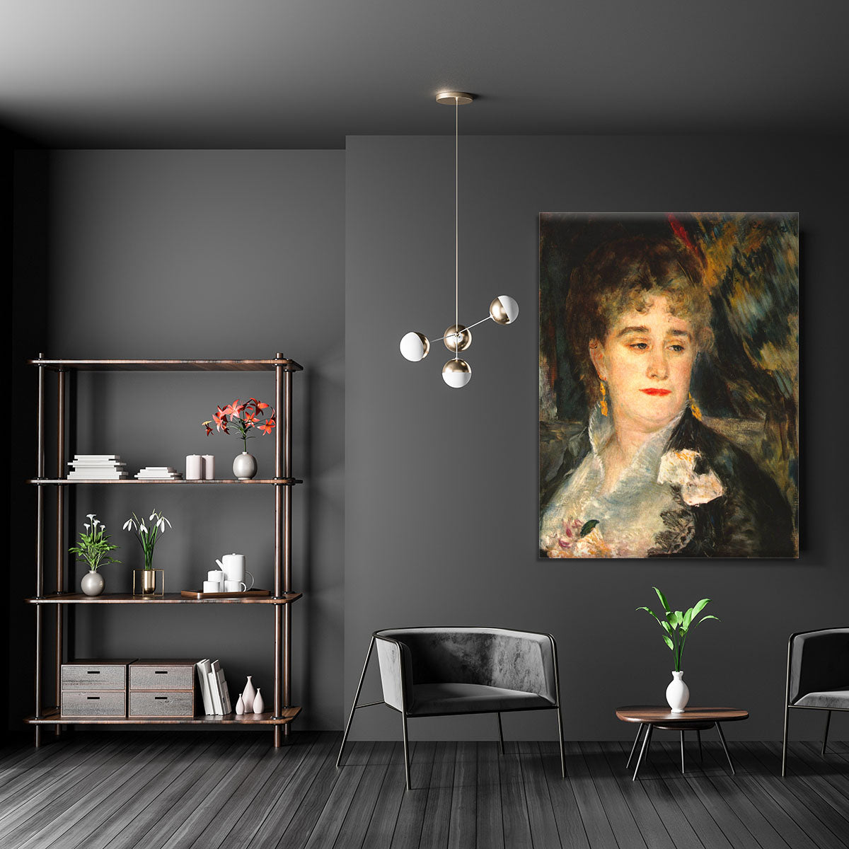Portraits of Mme Charpentier by Renoir Canvas Print or Poster - Canvas Art Rocks - 5