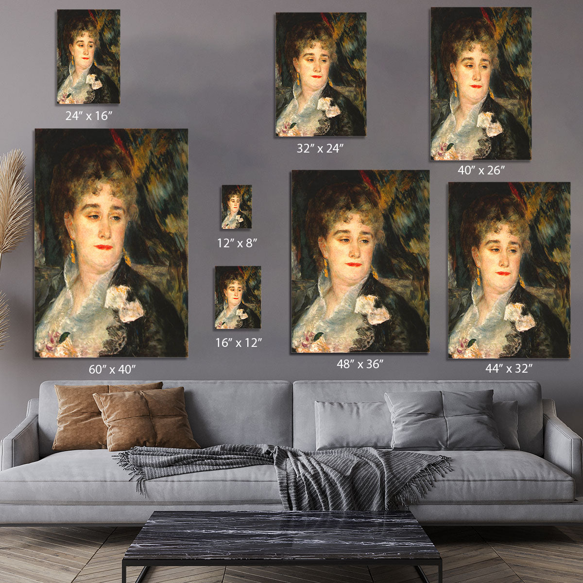 Portraits of Mme Charpentier by Renoir Canvas Print or Poster - Canvas Art Rocks - 7