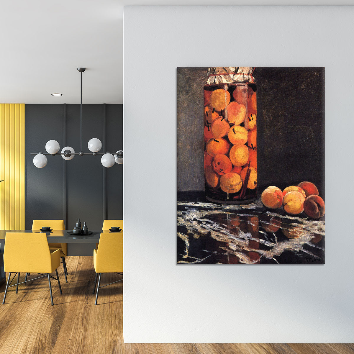 Pot of Peaches by Monet Canvas Print or Poster - Canvas Art Rocks - 4