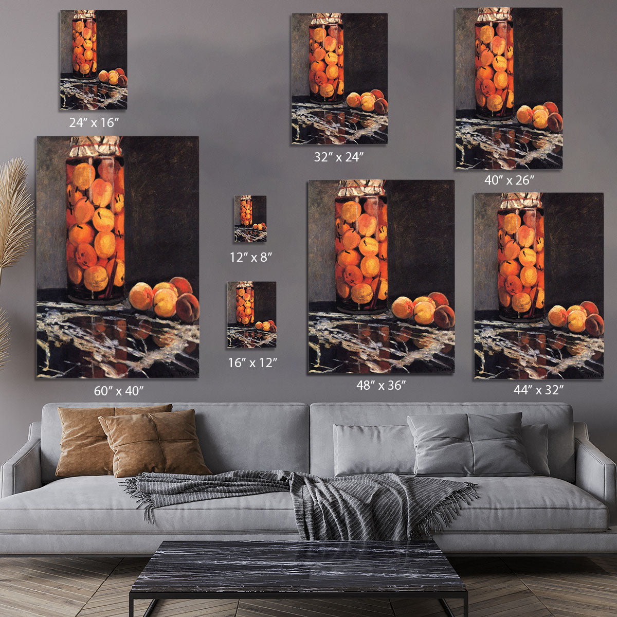 Pot of Peaches by Monet Canvas Print or Poster - Canvas Art Rocks - 7