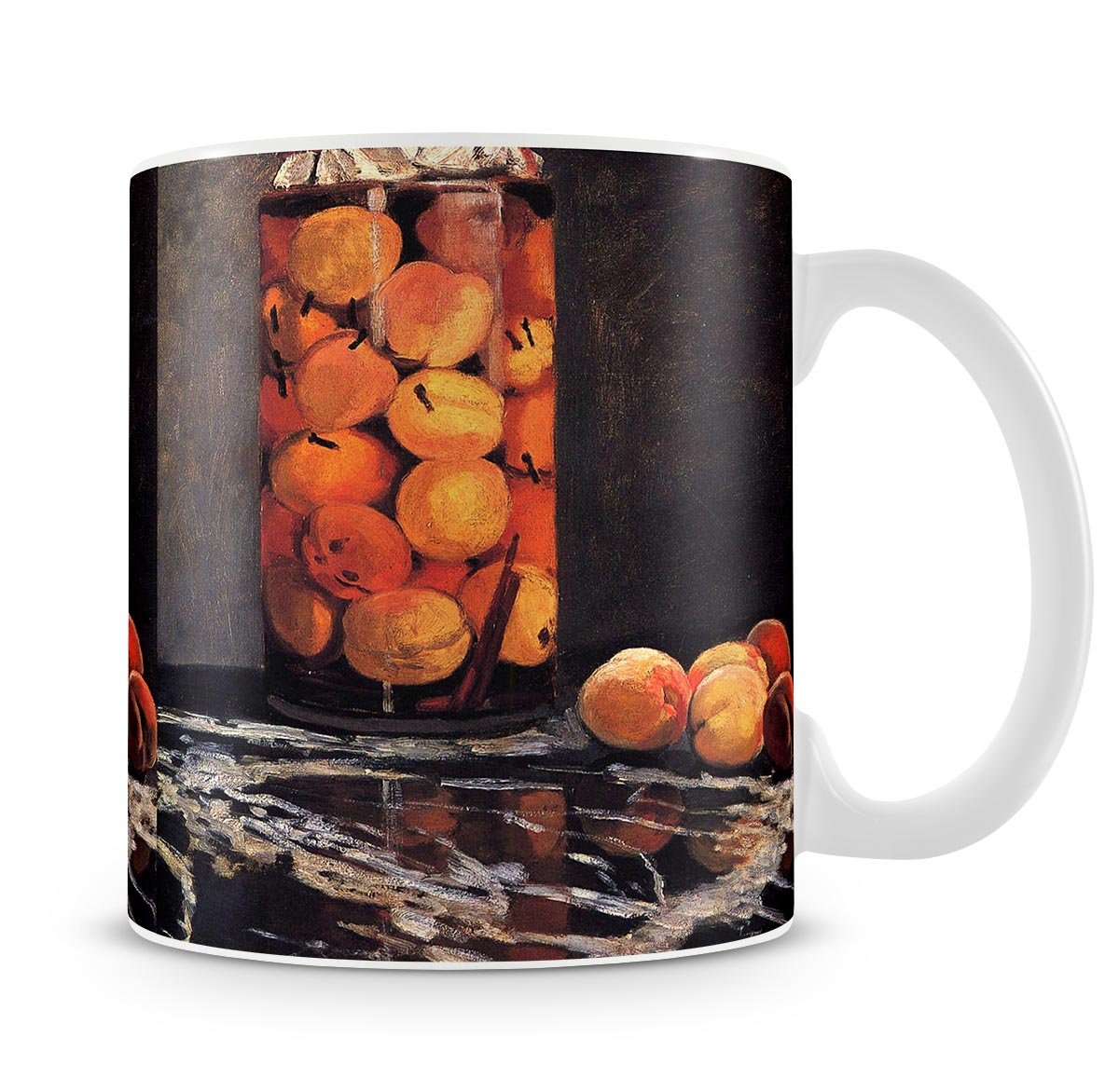 Pot of Peaches by Monet Mug - Canvas Art Rocks - 4