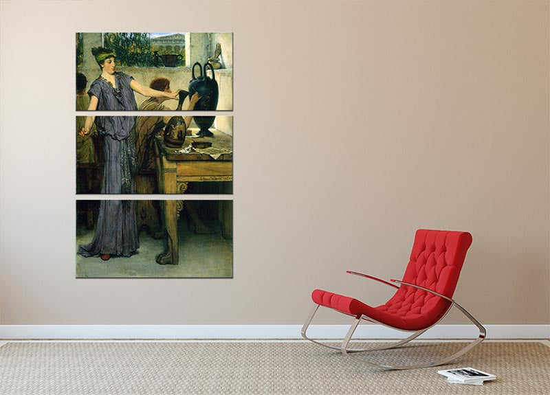 Pottery Painting by Alma Tadema 3 Split Panel Canvas Print - Canvas Art Rocks - 2