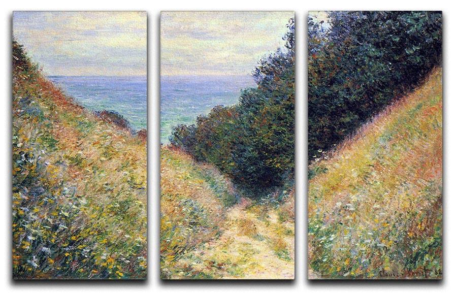 Pourville 1 by Monet Split Panel Canvas Print - Canvas Art Rocks - 4
