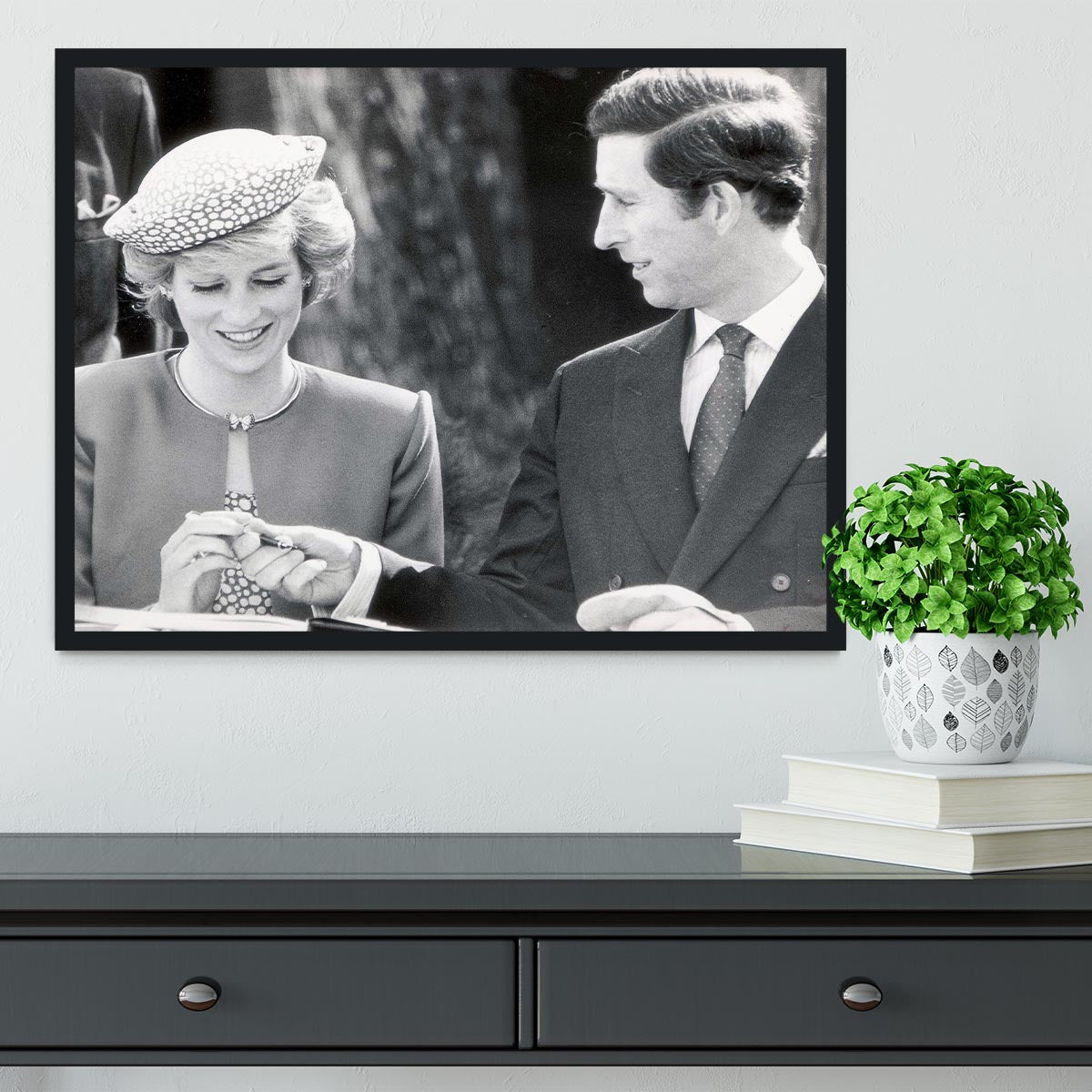 Prince Charles and Princess Diana in Vancouver Canada Framed Print - Canvas Art Rocks - 2