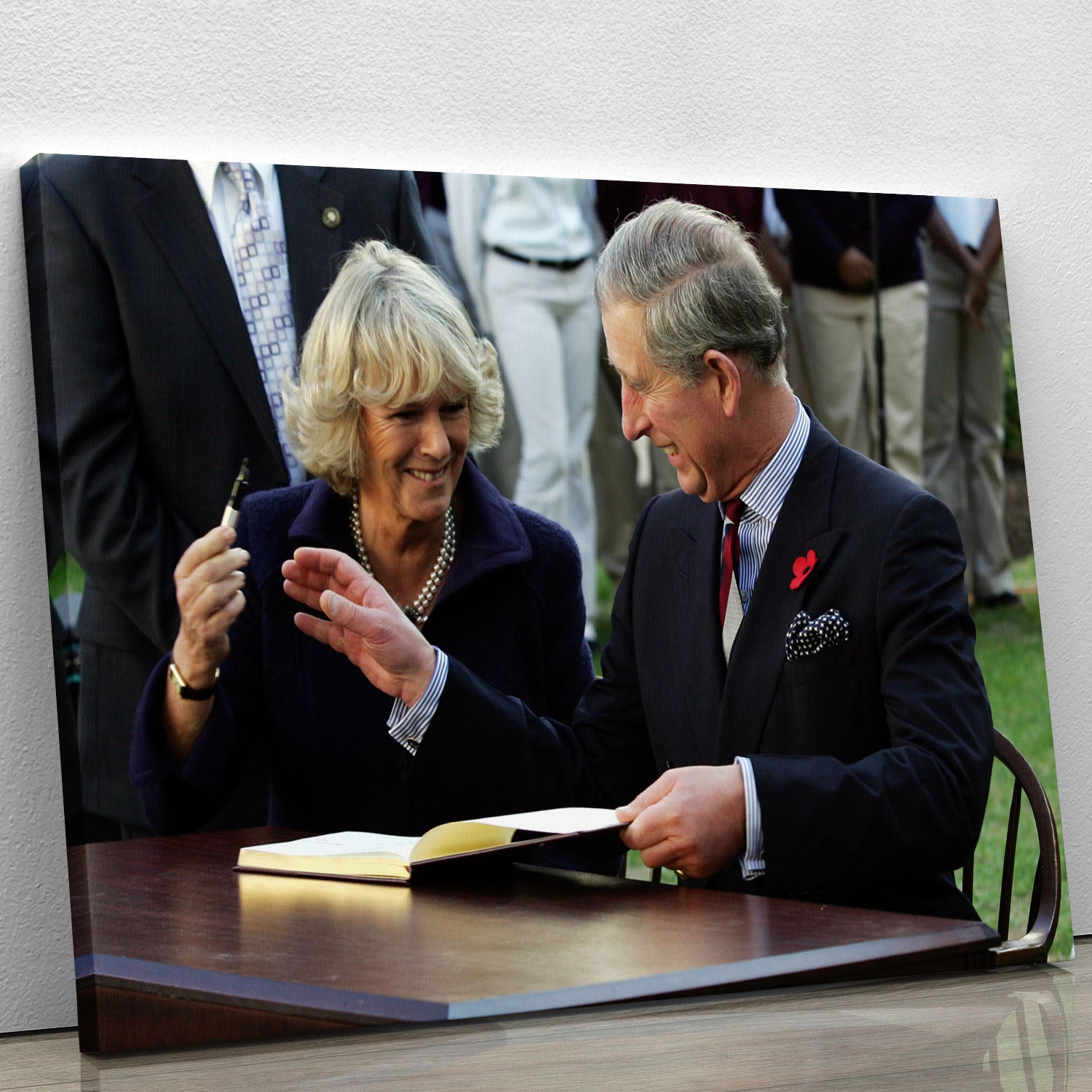 Prince Charles with Camilla in Washington DC Canvas Print or Poster - Canvas Art Rocks - 1