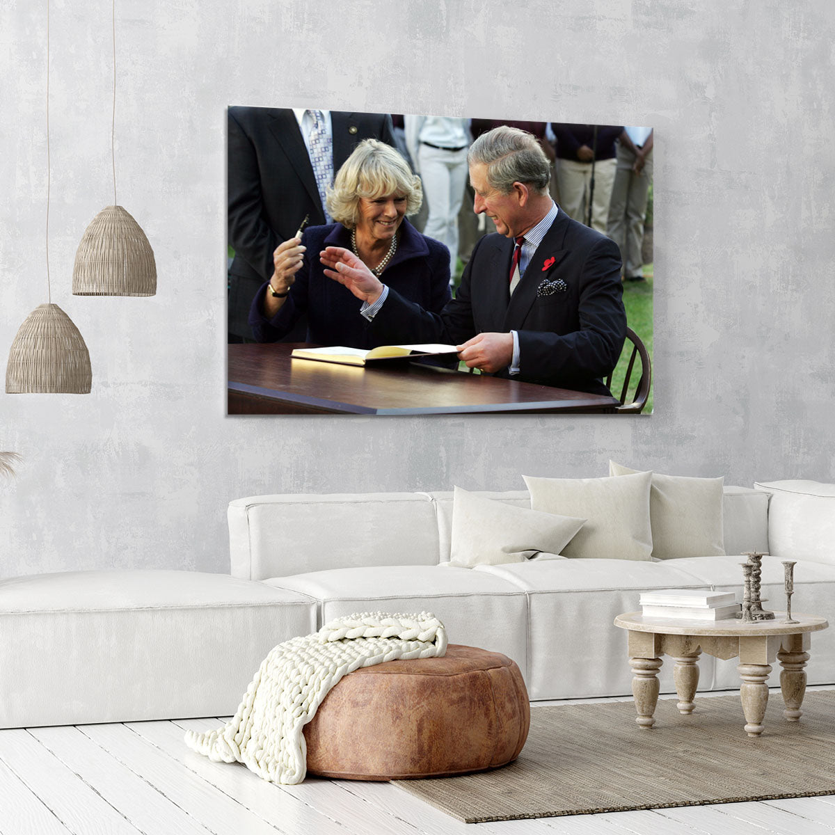Prince Charles with Camilla in Washington DC Canvas Print or Poster - Canvas Art Rocks - 6