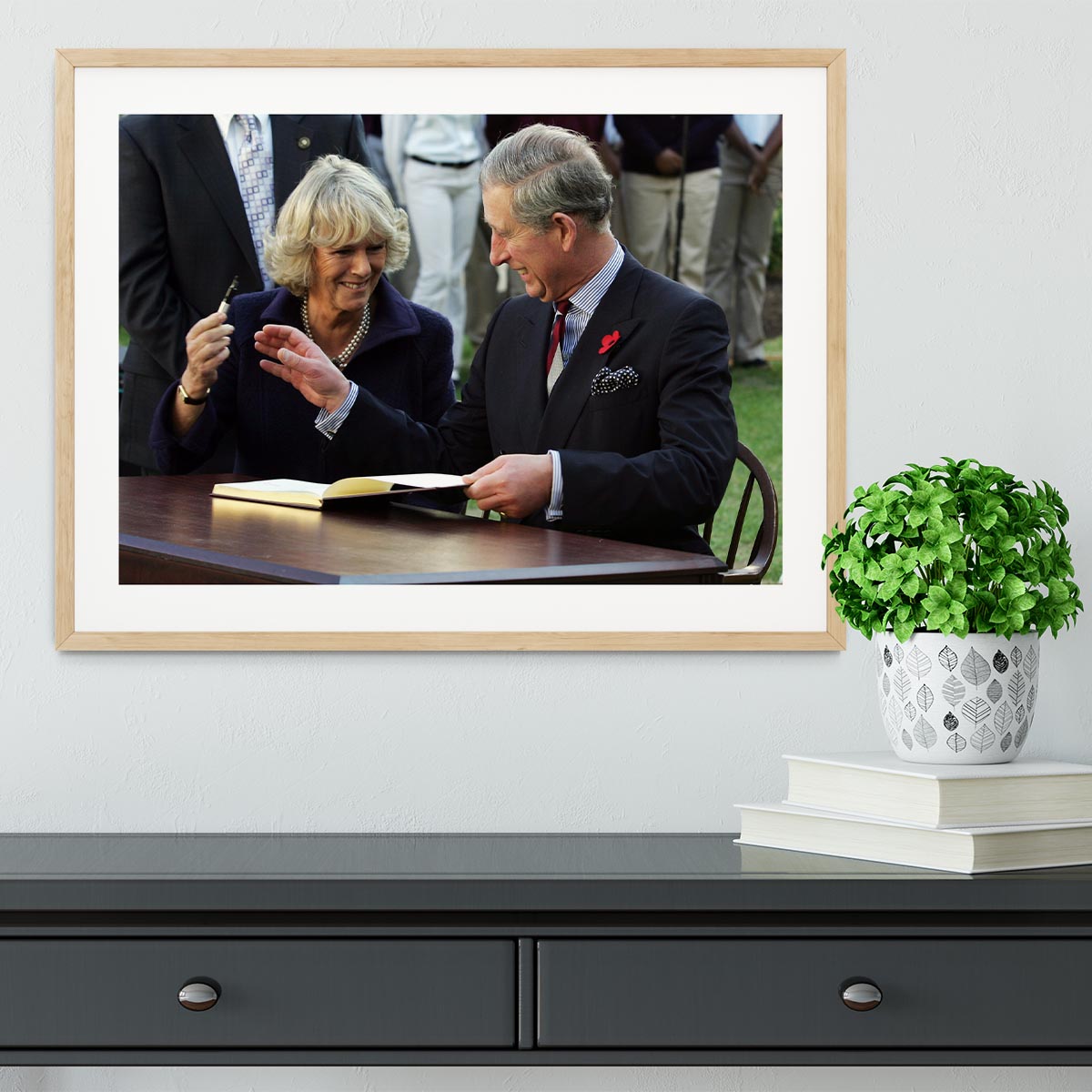 Prince Charles with Camilla in Washington DC Framed Print - Canvas Art Rocks - 3