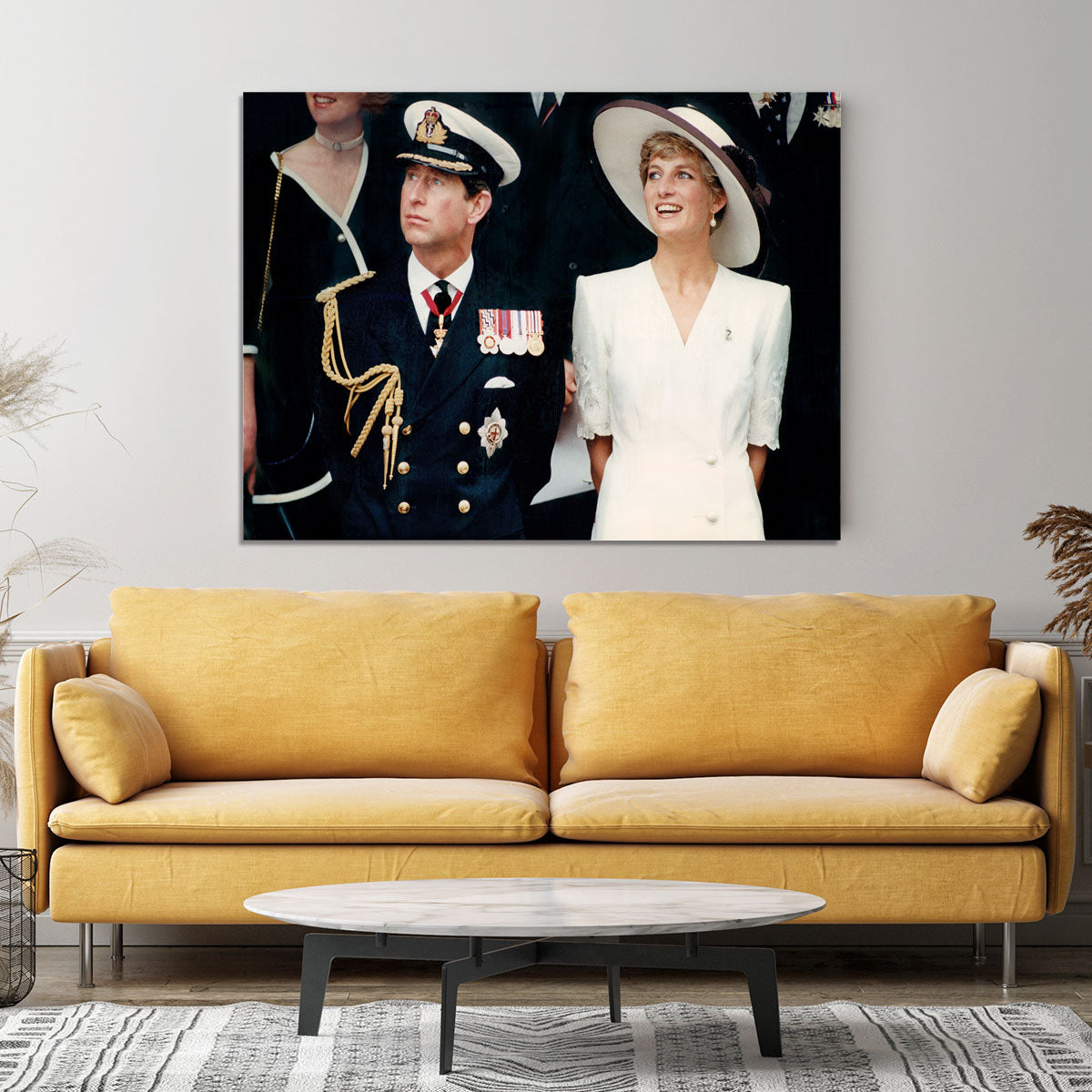 Prince Charles with Princess Diana British forces homecoming Canvas Print or Poster - Canvas Art Rocks - 4
