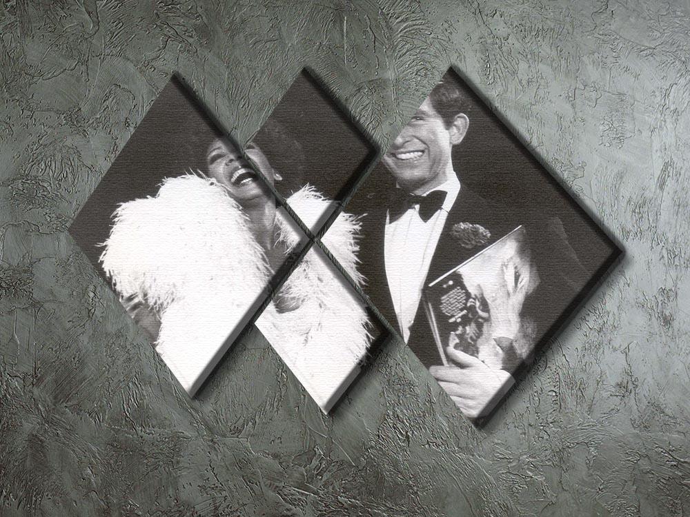 Prince Charles with Shirley Bassey 4 Square Multi Panel Canvas - Canvas Art Rocks - 2