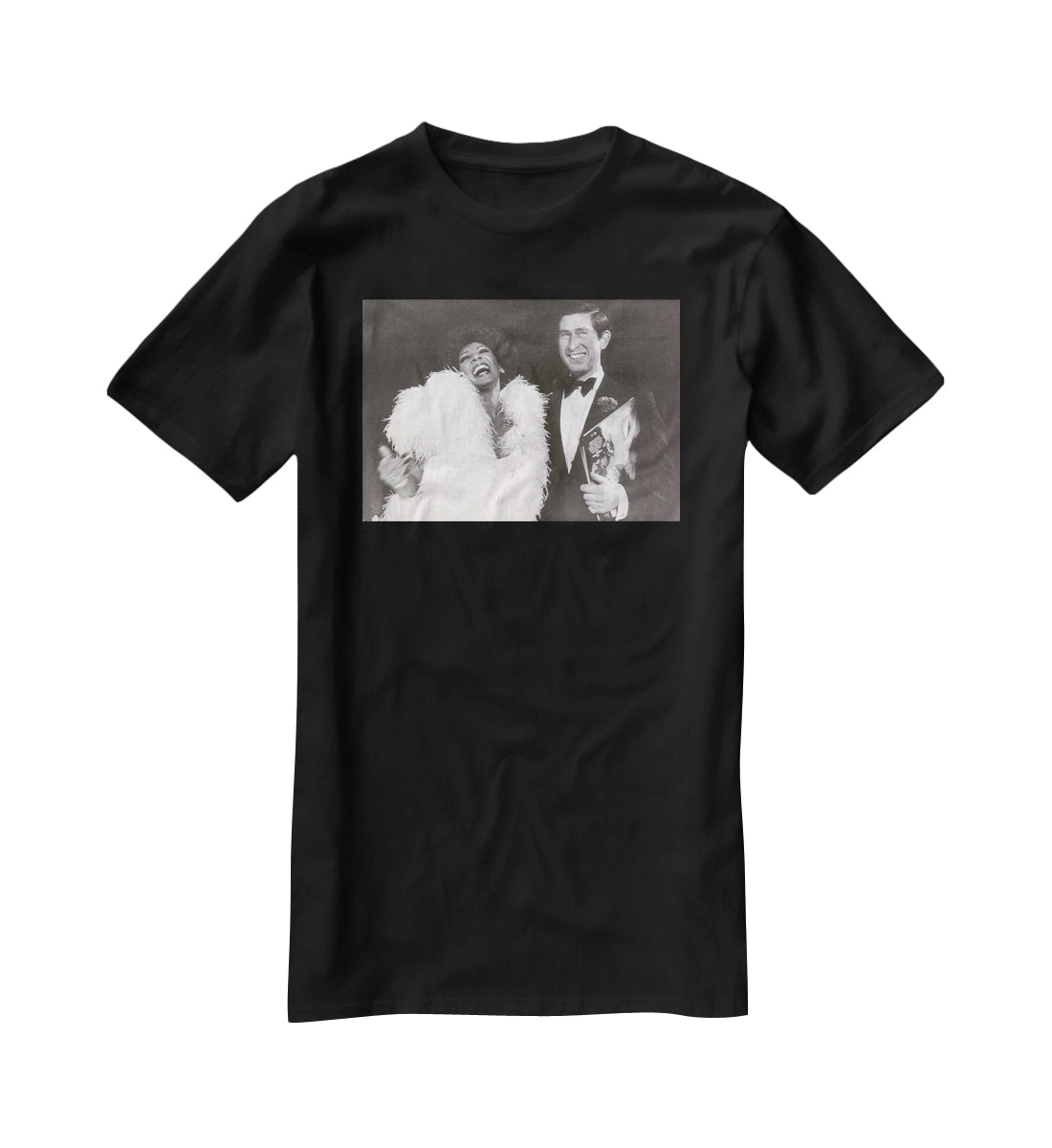 Prince Charles with Shirley Bassey T-Shirt - Canvas Art Rocks - 1