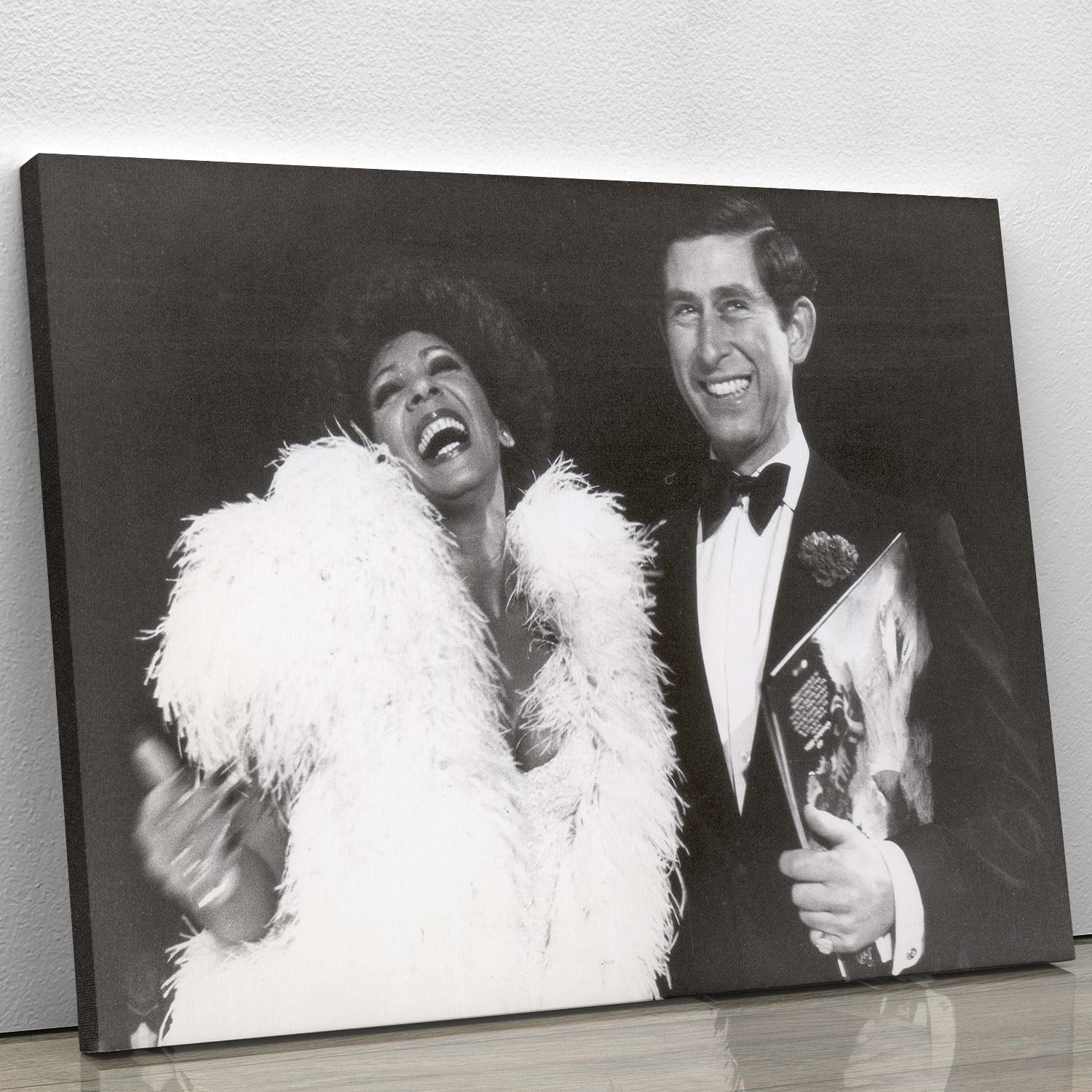 Prince Charles with Shirley Bassey Canvas Print or Poster - Canvas Art Rocks - 1