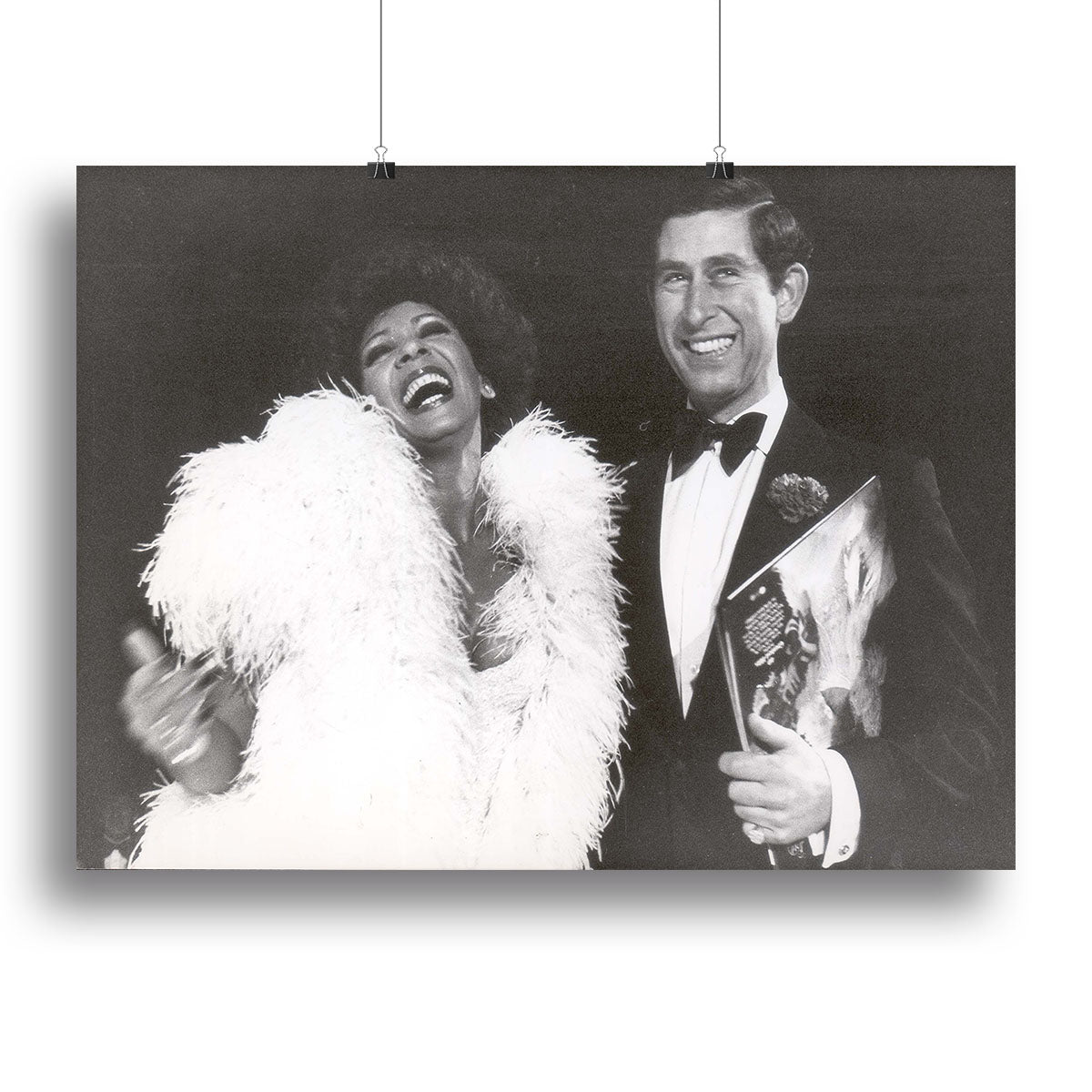 Prince Charles with Shirley Bassey Canvas Print or Poster - Canvas Art Rocks - 2