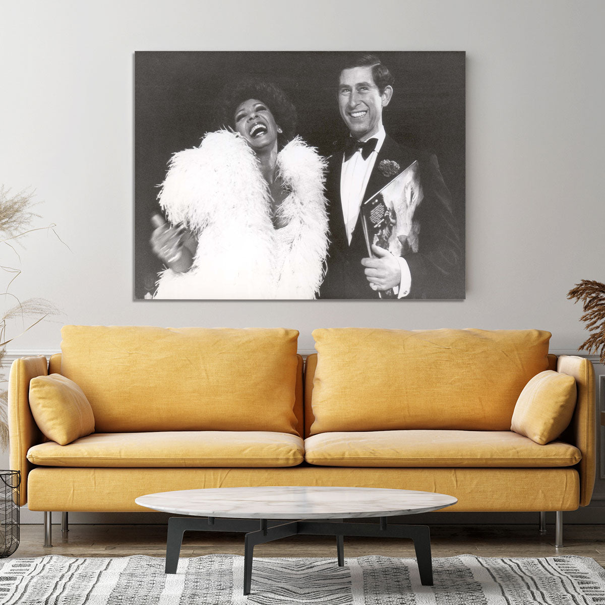 Prince Charles with Shirley Bassey Canvas Print or Poster - Canvas Art Rocks - 4