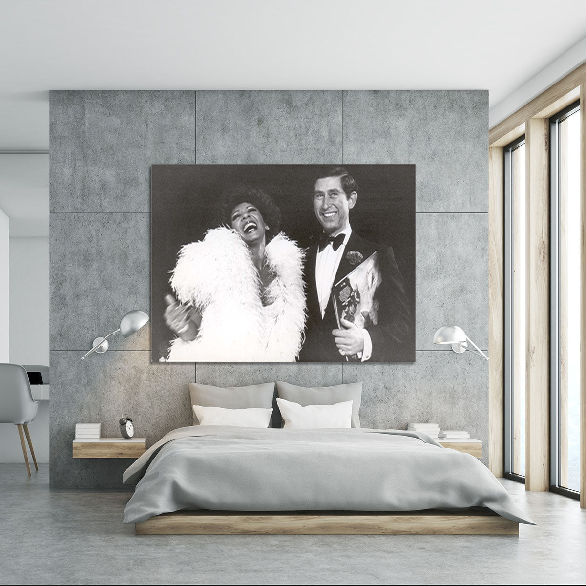 Prince Charles with Shirley Bassey Canvas Print or Poster - Canvas Art Rocks - 5
