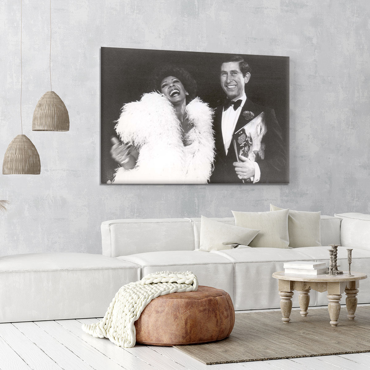 Prince Charles with Shirley Bassey Canvas Print or Poster - Canvas Art Rocks - 6