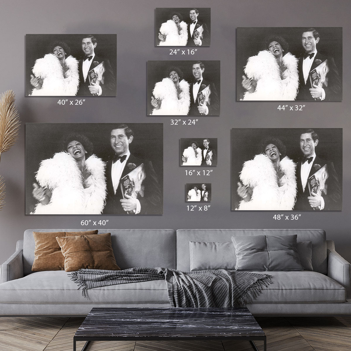 Prince Charles with Shirley Bassey Canvas Print or Poster - Canvas Art Rocks - 7