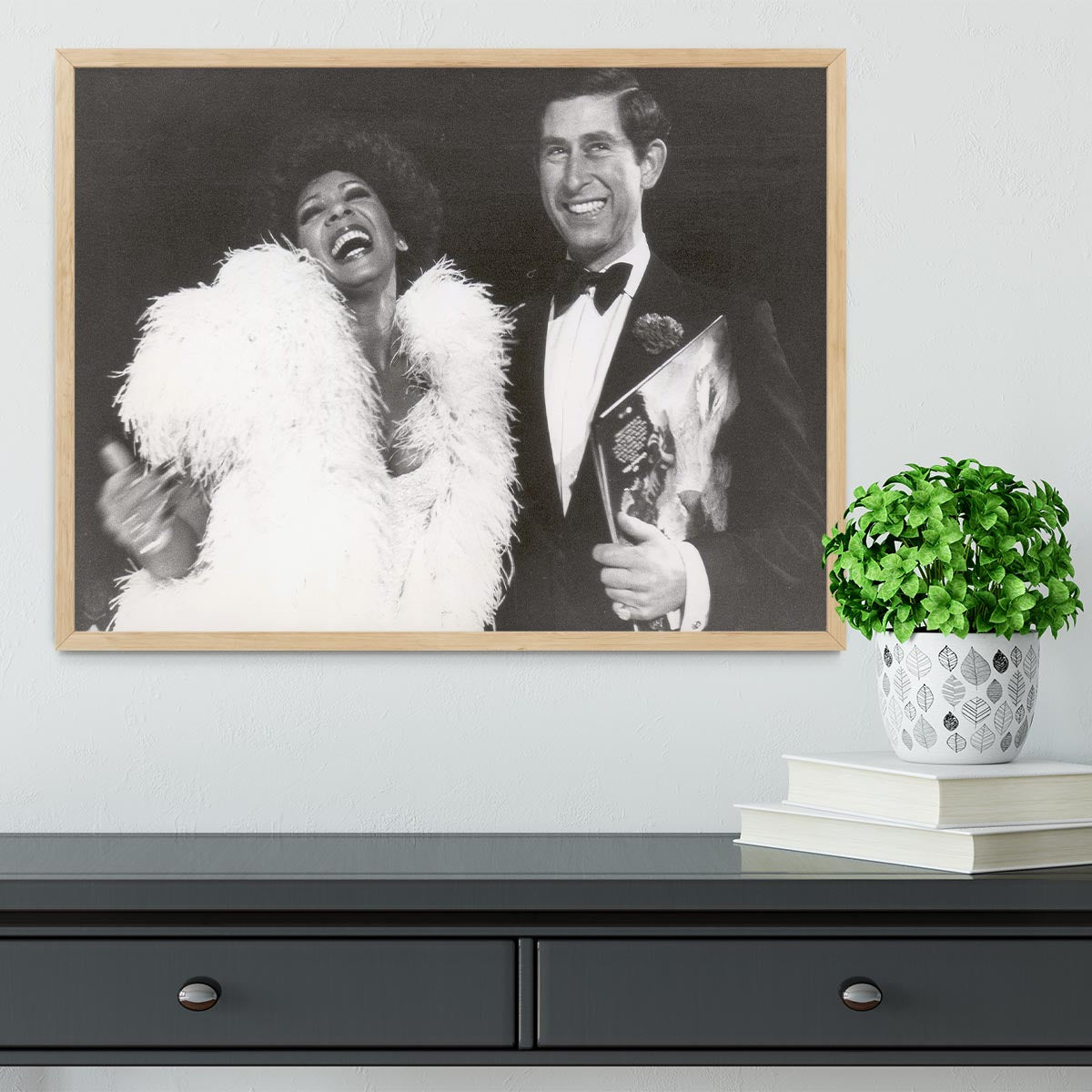 Prince Charles with Shirley Bassey Framed Print - Canvas Art Rocks - 4