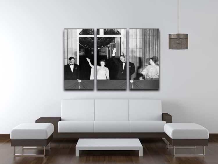 Prince Charles with family during Silver Jubilee fireworks 3 Split Panel Canvas Print - Canvas Art Rocks - 3