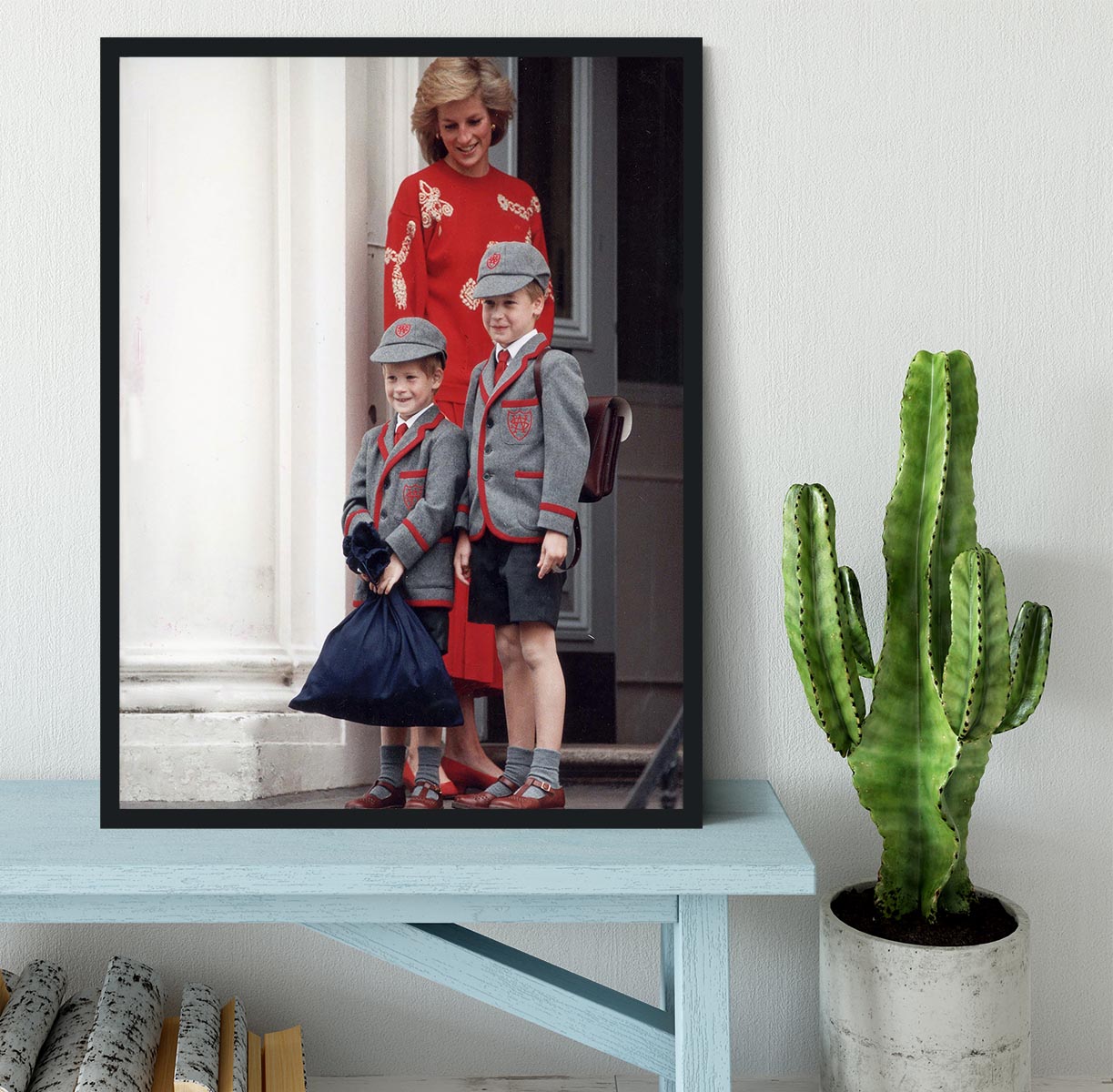Prince Harry and Prince William at Wetherby School Framed Print - Canvas Art Rocks - 2
