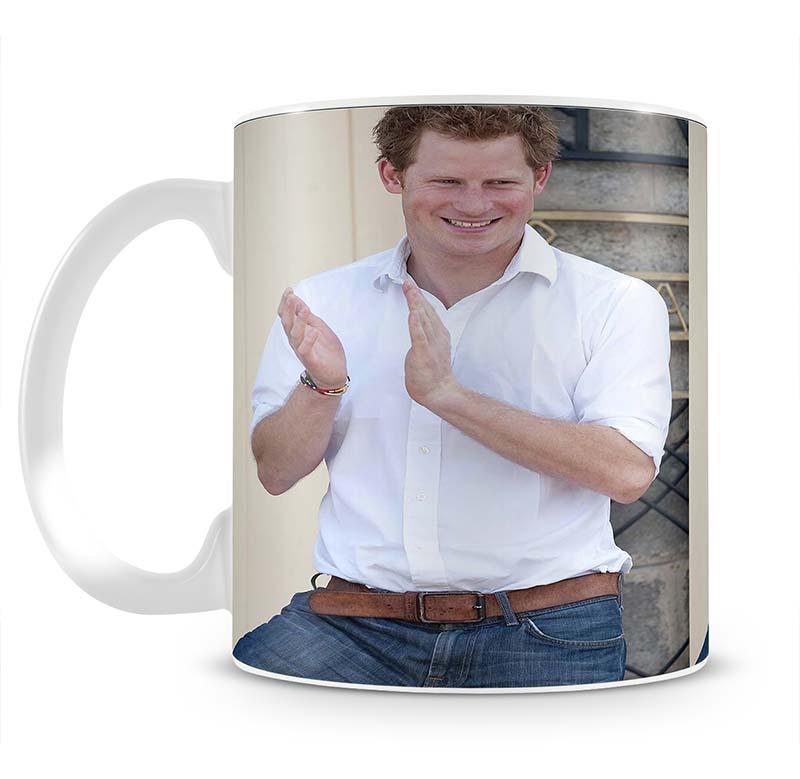 Prince Harry at a blind clinic in Lesotho South Africa Mug - Canvas Art Rocks - 2