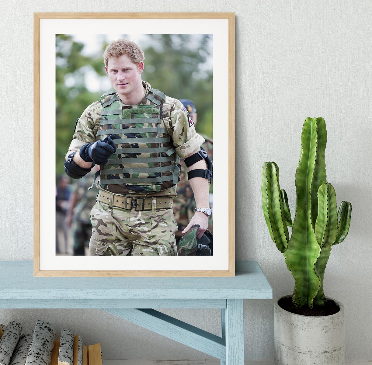 Prince Harry at the Jamaican Defence Force in Jamaica Framed Print - Canvas Art Rocks - 3