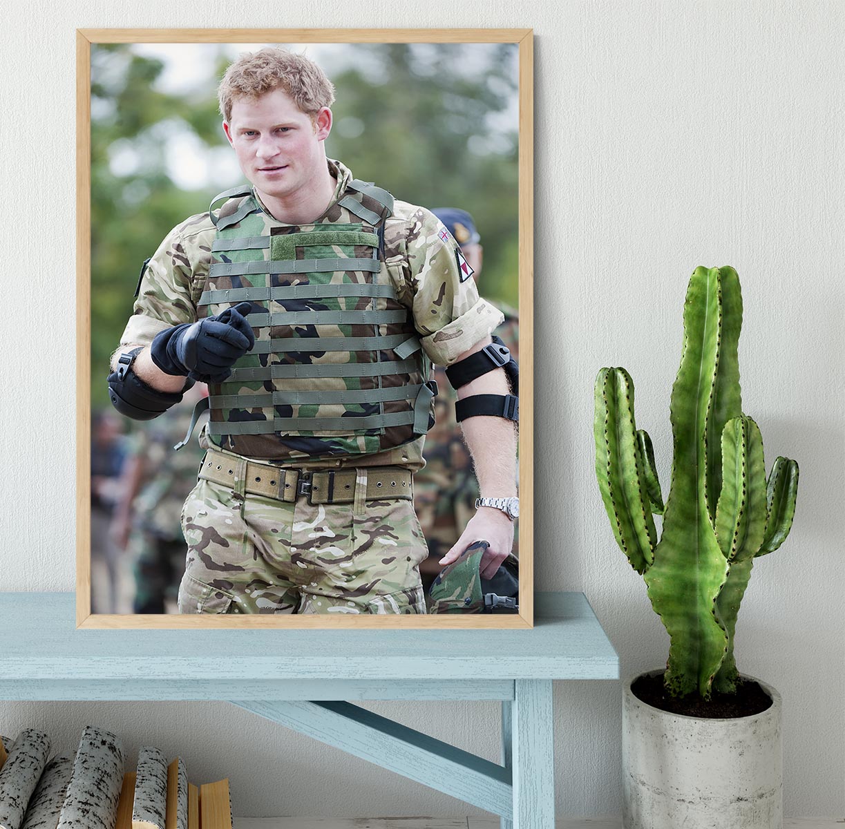 Prince Harry at the Jamaican Defence Force in Jamaica Framed Print - Canvas Art Rocks - 4