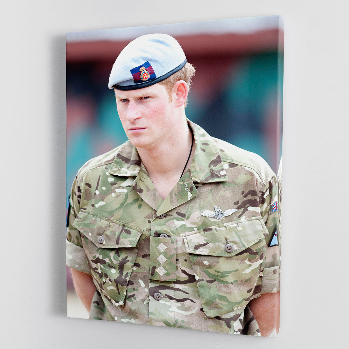 Prince Harry in uniform during a tour of Jamaica Canvas Print or Poster - Canvas Art Rocks - 1