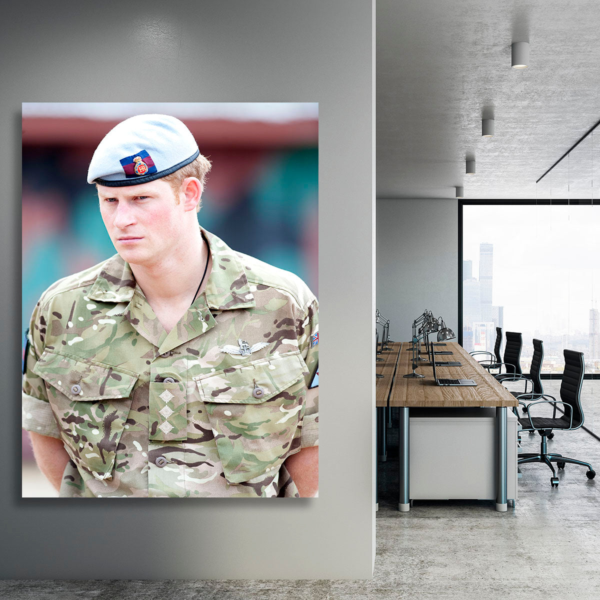 Prince Harry in uniform during a tour of Jamaica Canvas Print or Poster - Canvas Art Rocks - 3