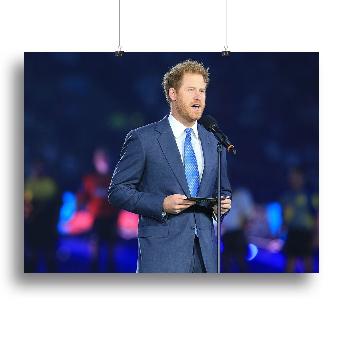 Prince Harry opening the Rugby World Cup 2015 Canvas Print or Poster - Canvas Art Rocks - 2