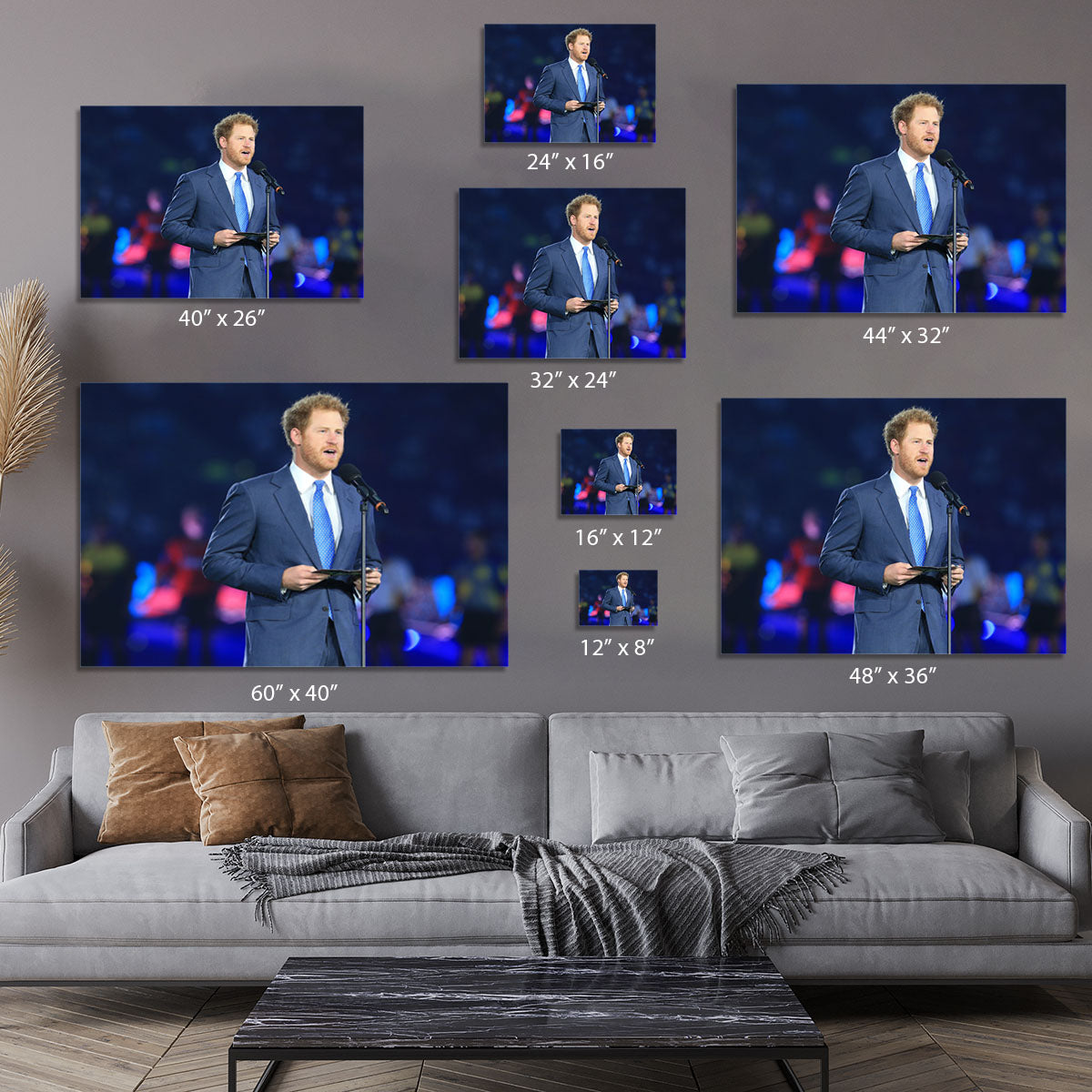 Prince Harry opening the Rugby World Cup 2015 Canvas Print or Poster - Canvas Art Rocks - 7