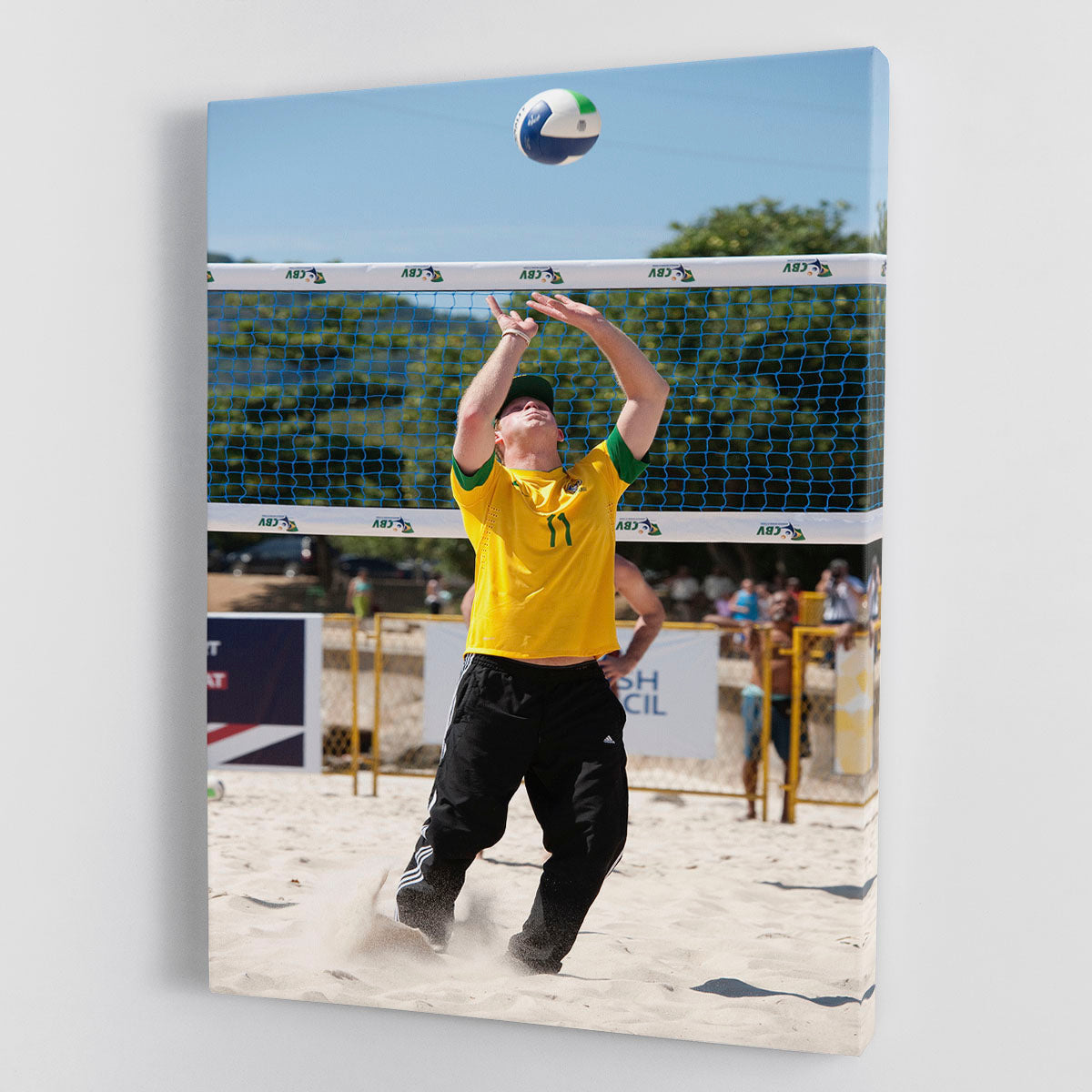 Prince Harry playing volleyball in Rio De Janeiro Brazil Canvas Print or Poster - Canvas Art Rocks - 1