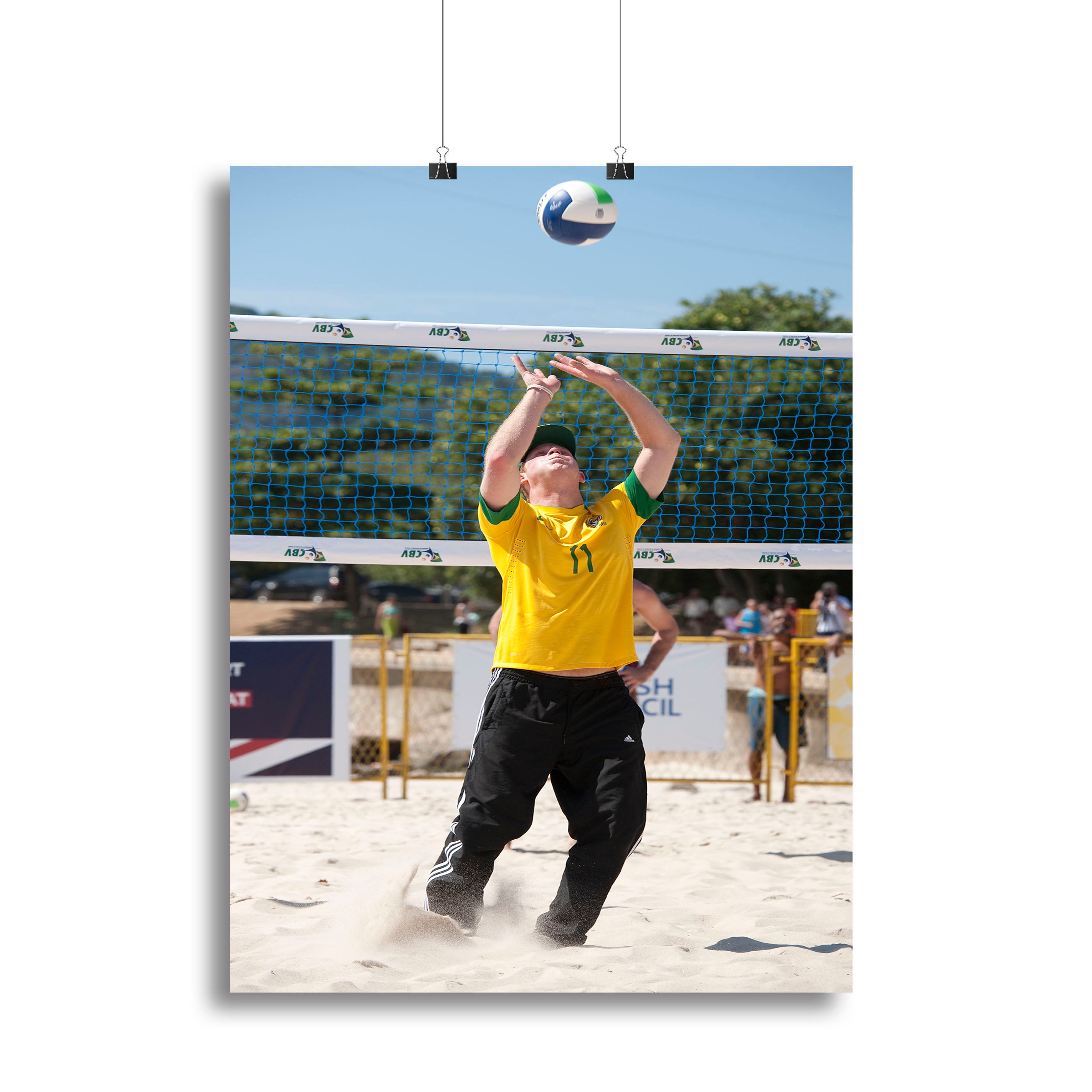 Prince Harry playing volleyball in Rio De Janeiro Brazil Canvas Print or Poster - Canvas Art Rocks - 2