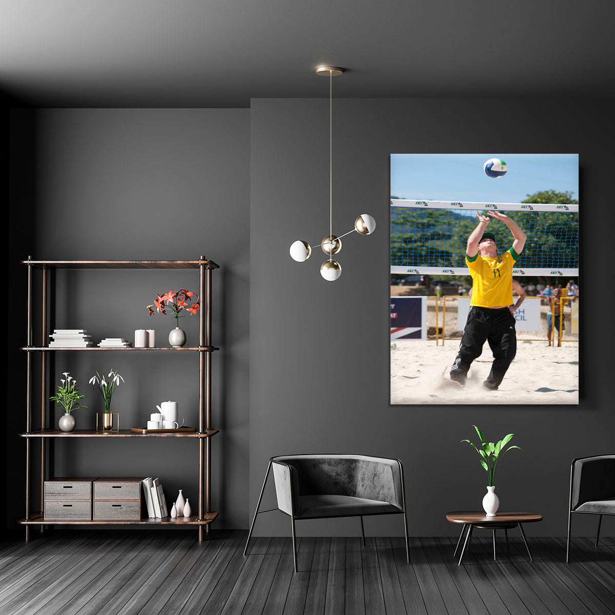 Prince Harry playing volleyball in Rio De Janeiro Brazil Canvas Print or Poster - Canvas Art Rocks - 5