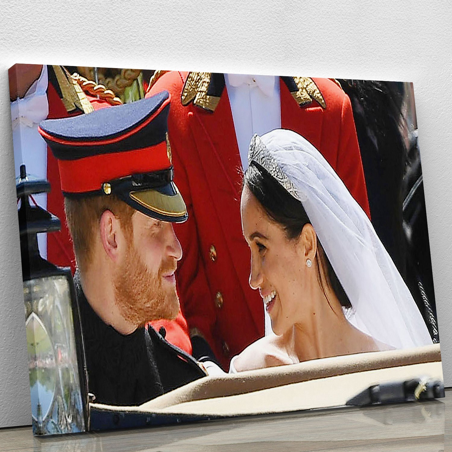 Prince Harry smiles at his new wife Meghan Canvas Print or Poster - Canvas Art Rocks - 1