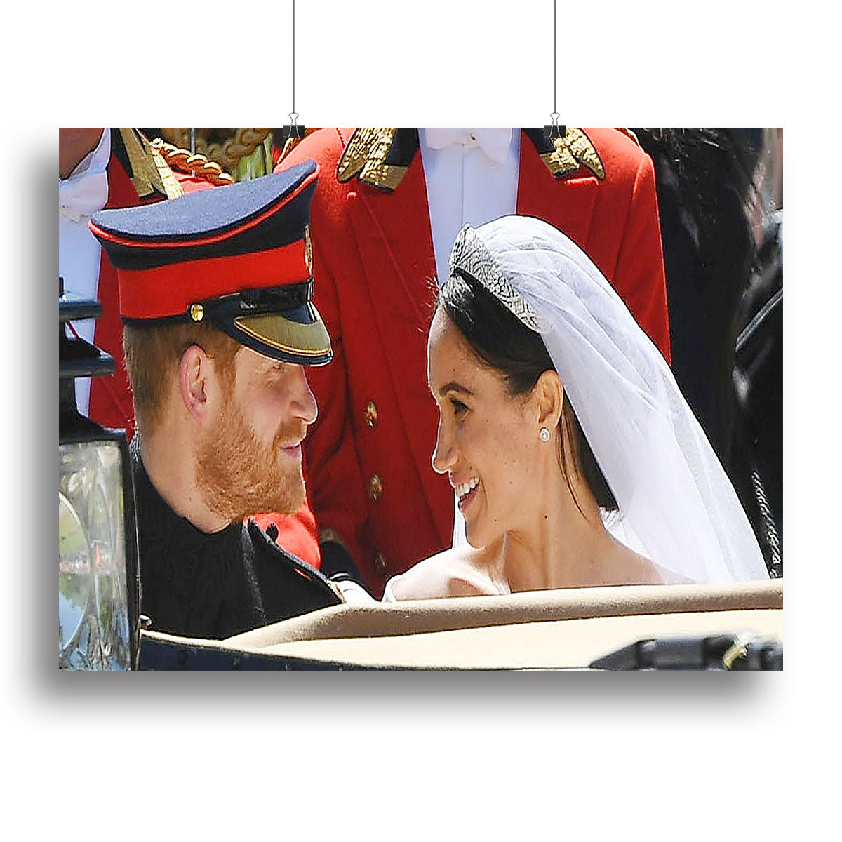 Prince Harry smiles at his new wife Meghan Canvas Print or Poster - Canvas Art Rocks - 2