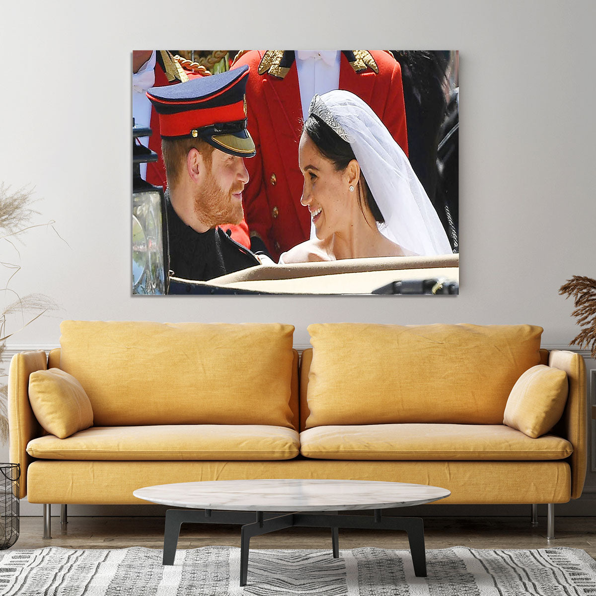 Prince Harry smiles at his new wife Meghan Canvas Print or Poster - Canvas Art Rocks - 4