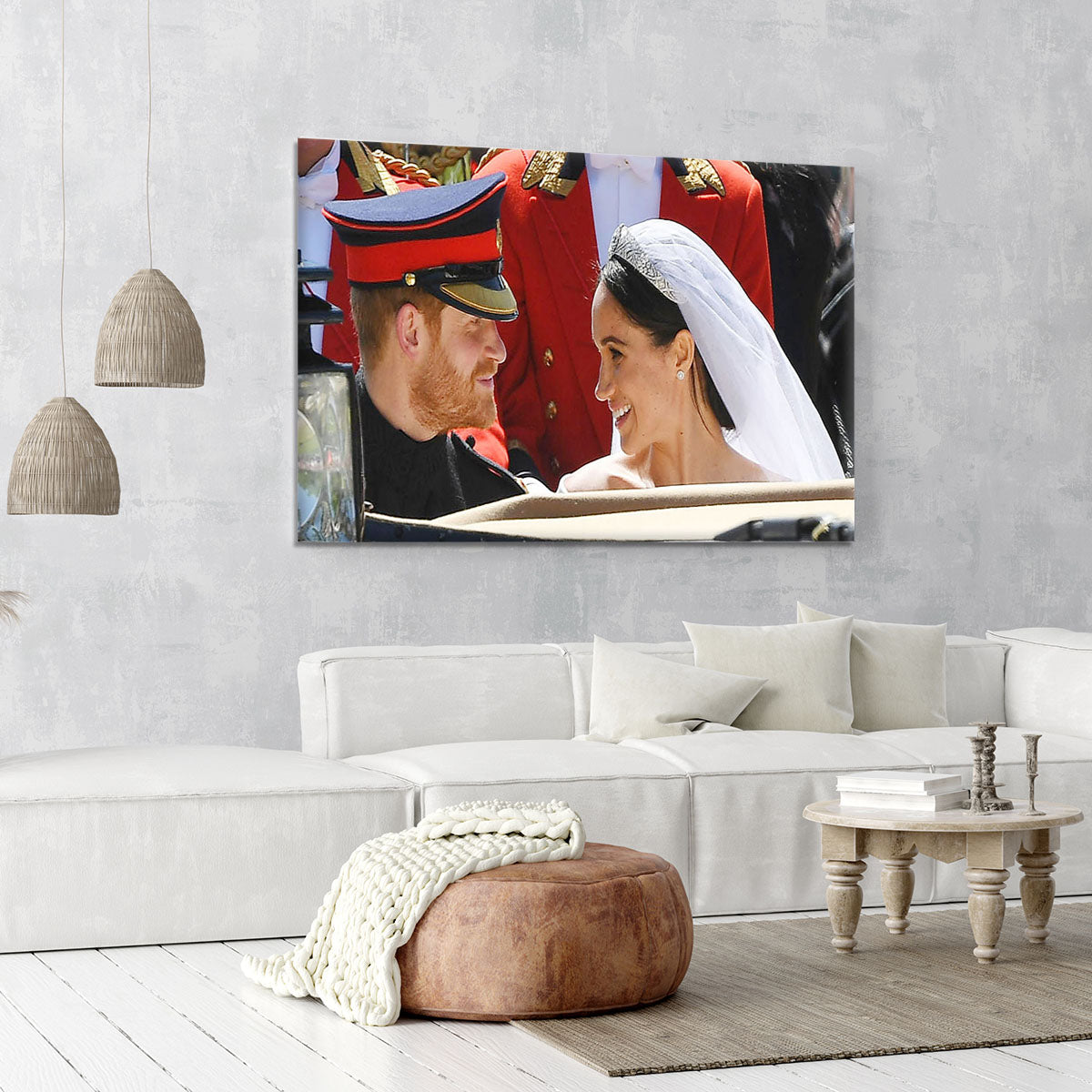 Prince Harry smiles at his new wife Meghan Canvas Print or Poster - Canvas Art Rocks - 6