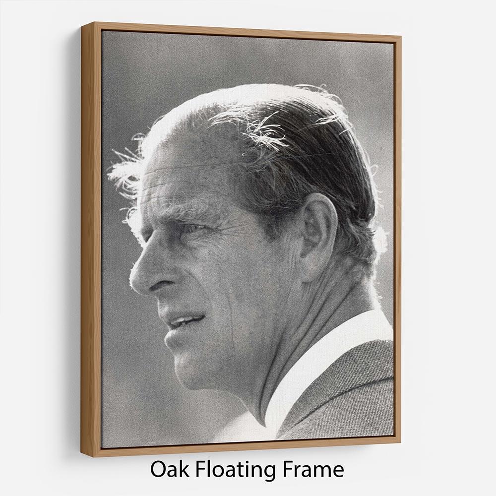 Prince Philip at Burghley Horse Trials Floating Frame Canvas