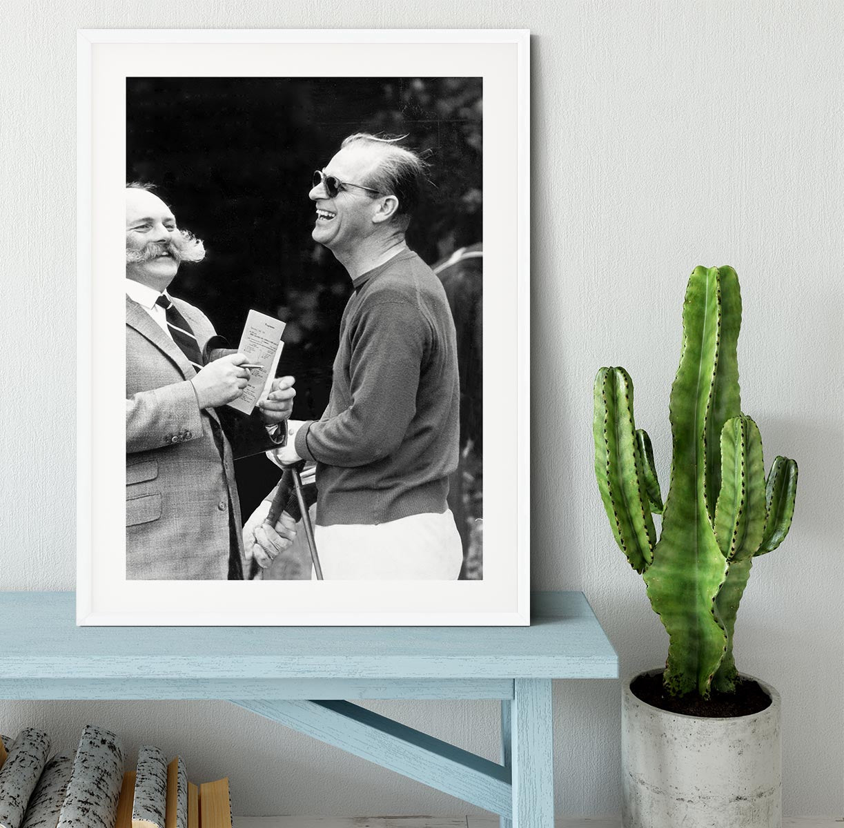 Prince Philip chatting with the comedian Jimmy Edwards Framed Print - Canvas Art Rocks - 5