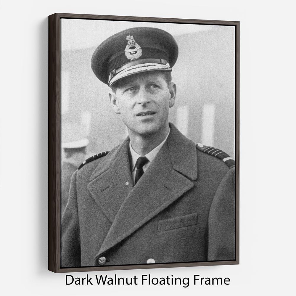 Prince Philip in Grimsby Floating Frame Canvas