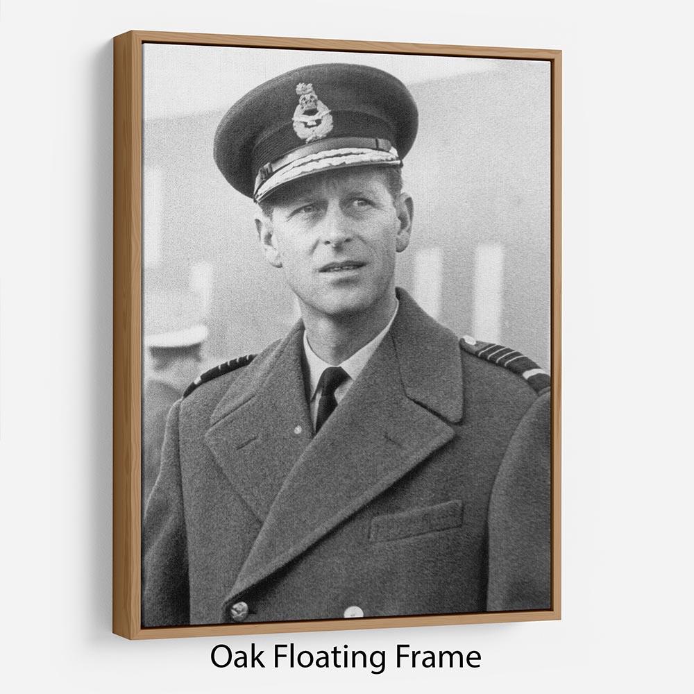Prince Philip in Grimsby Floating Frame Canvas