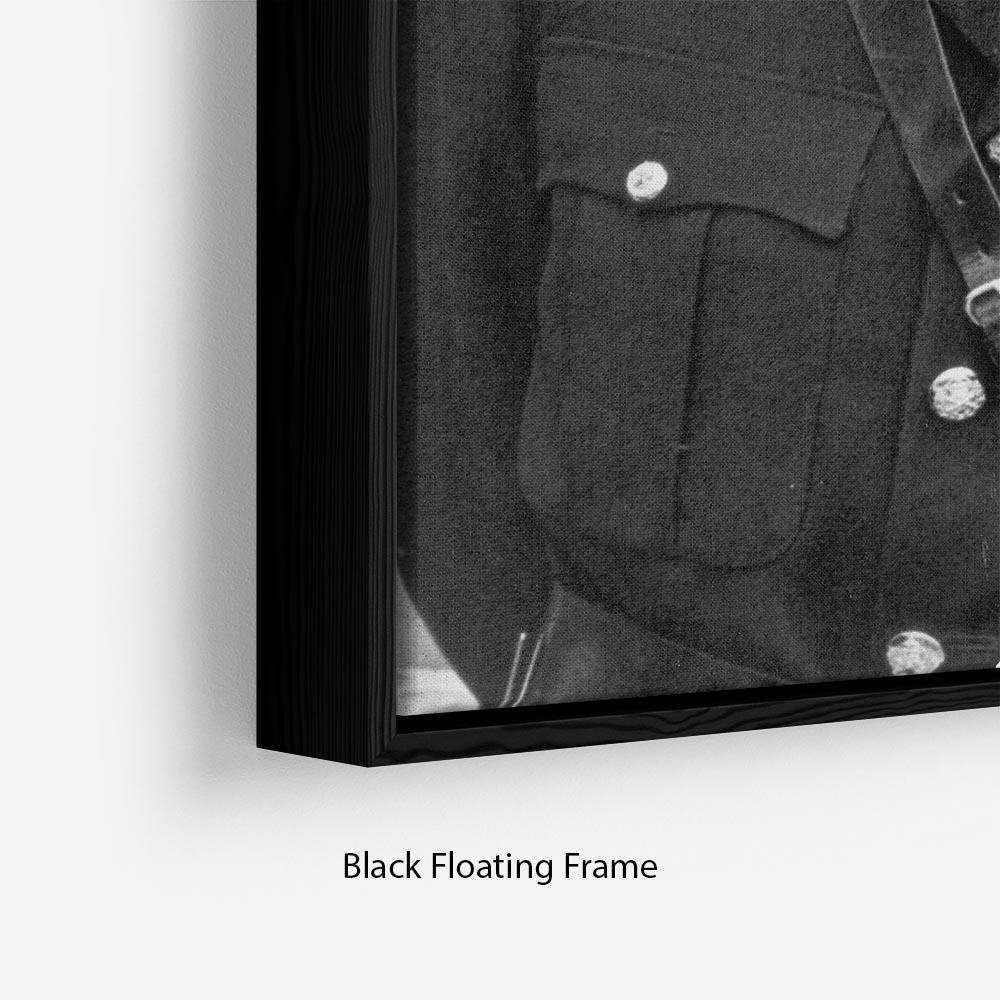 Prince Philip in Royal Marines uniform Floating Frame Canvas