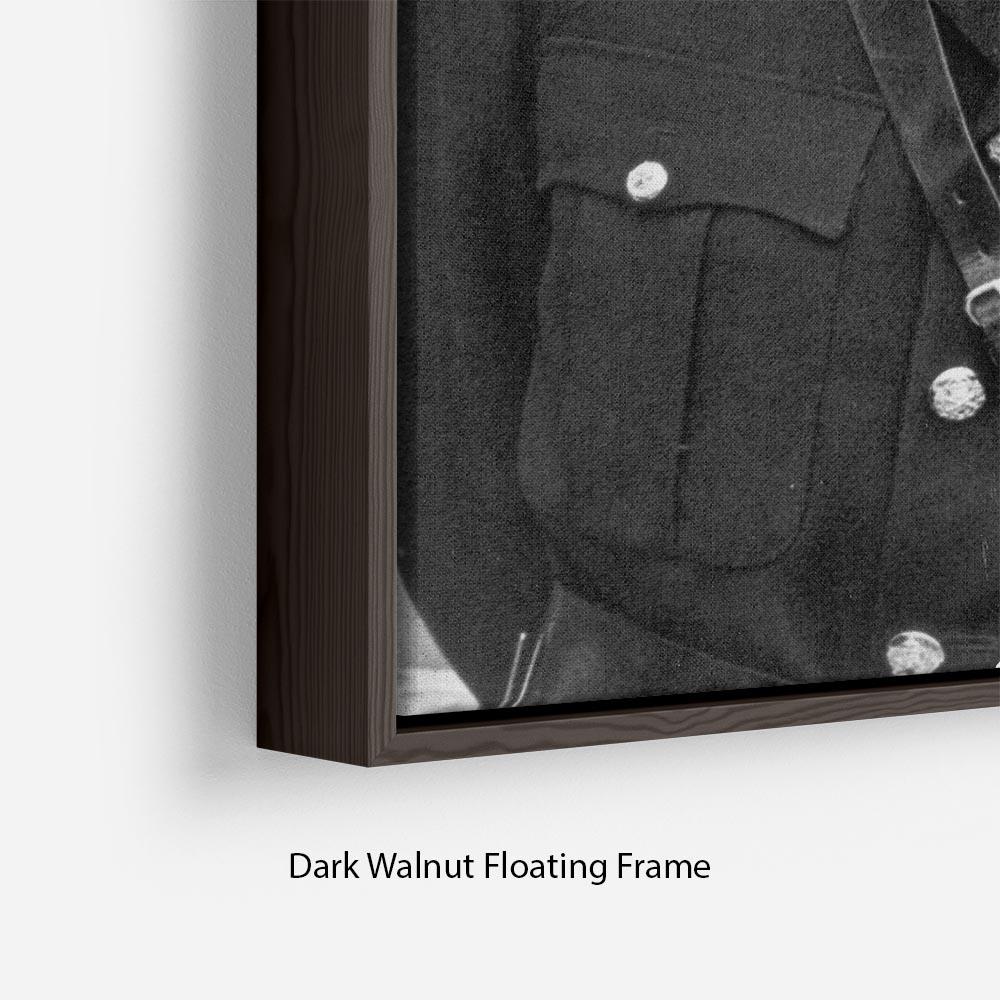 Prince Philip in Royal Marines uniform Floating Frame Canvas