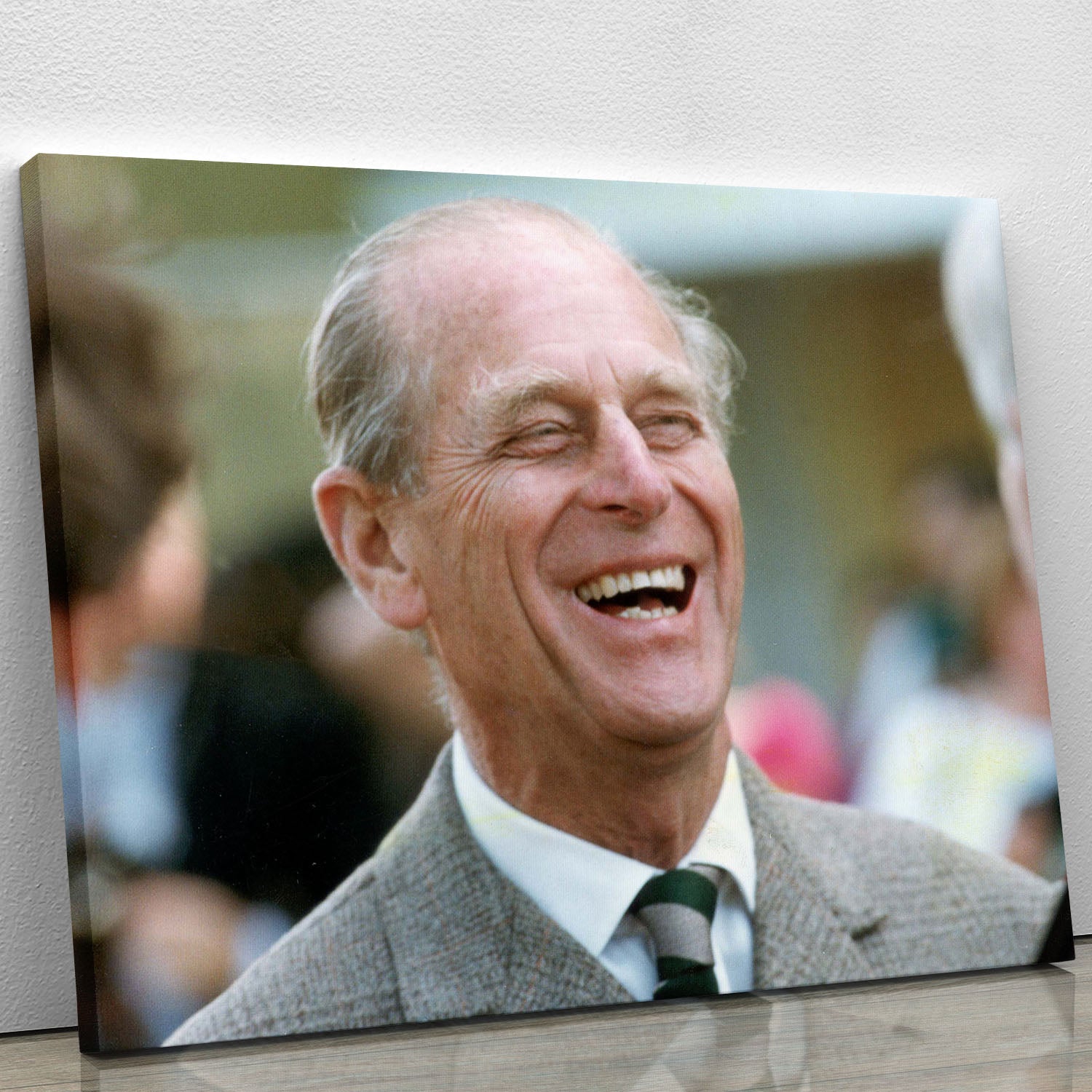 Prince Philip laughing at the Royal Windsor Horse Show Canvas Print or Poster - Canvas Art Rocks - 1