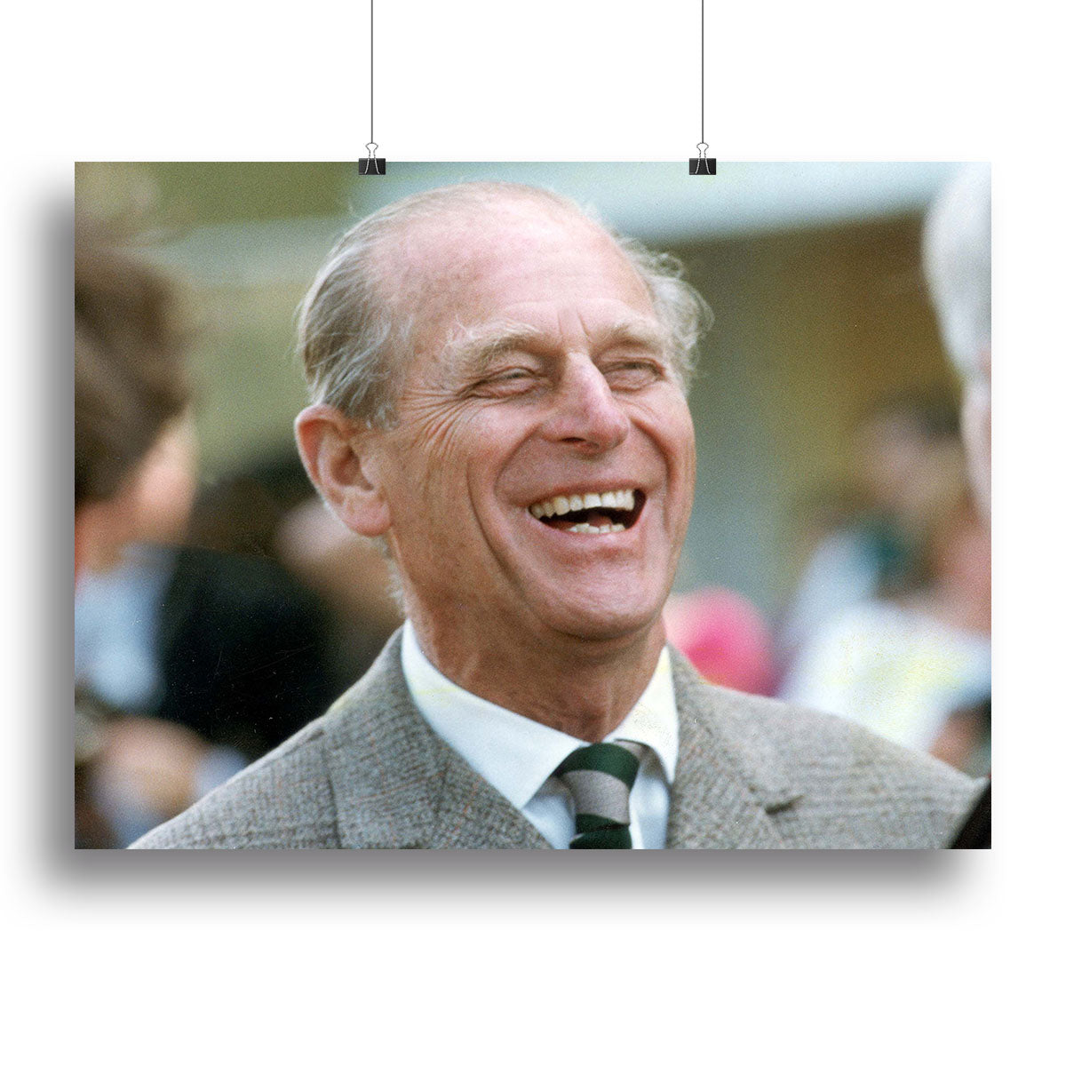 Prince Philip laughing at the Royal Windsor Horse Show Canvas Print or Poster - Canvas Art Rocks - 2