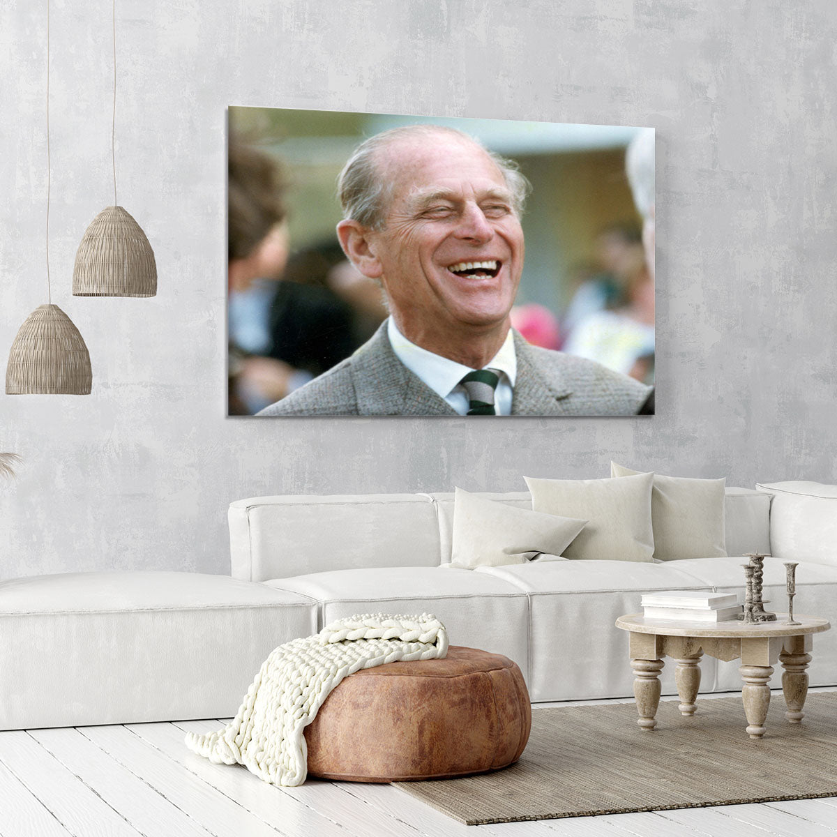 Prince Philip laughing at the Royal Windsor Horse Show Canvas Print or Poster - Canvas Art Rocks - 6