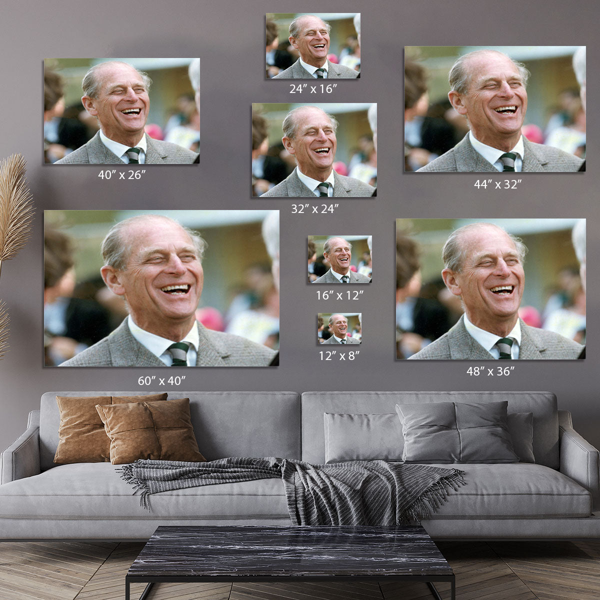 Prince Philip laughing at the Royal Windsor Horse Show Canvas Print or Poster - Canvas Art Rocks - 7